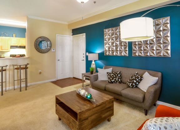 Furnished Living Room at Courthouse Square Apartments in Stafford, VA