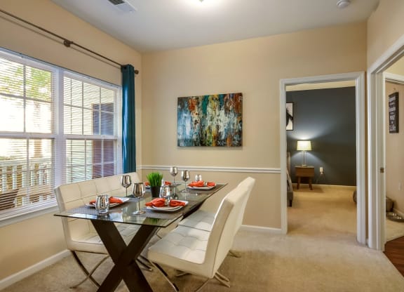Furnished Dining Room at Courthouse Square Apartments in Stafford, VA