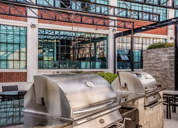Barbecue Area at Futura Lofts - Deep Ellum Lofts, Dallas, Texas, TX