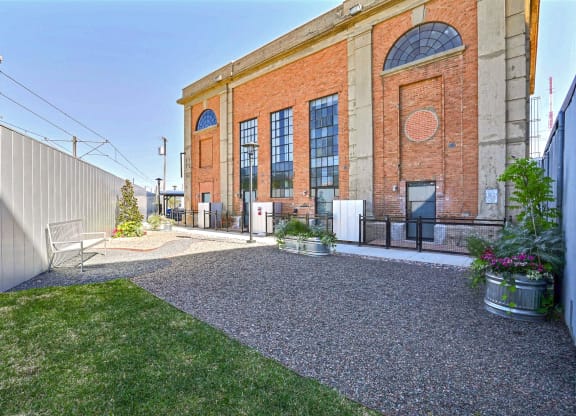 Back Patio at 3333 Elm Street Lofts in Deep Ellum, Dallas, Texas, TX