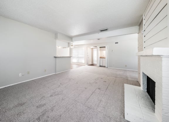 Doral: Living Room with Fireplace, at Westdale Hills, TX