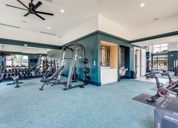 State of the art gym at Era Apartments in Denton, TX