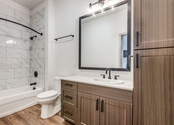 Luxurious Bathroom Design at Era Apartment in Denton, TX