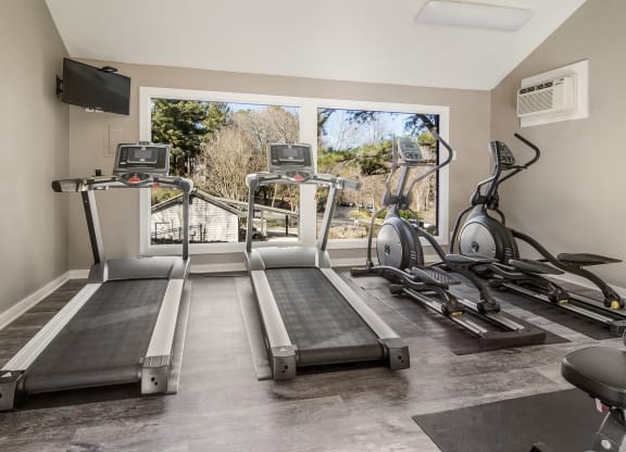 Fitness Center at Poplar Place Apartments in Carrboro, NC