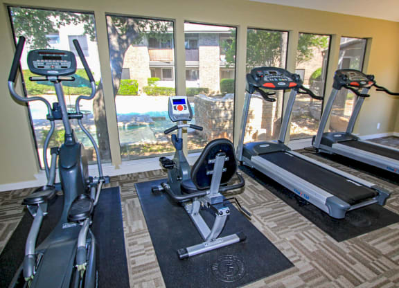 gym with cardio equipments at Westdale Parke in Austin, TX