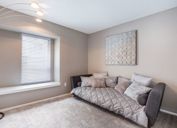 Model Unit Bedroom at Greensview Apartments in Aurora, Colorado, CO