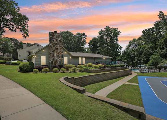 A leasing office new to a pool and basketball court at Gwinnett Square Apartments in Duluth, GA