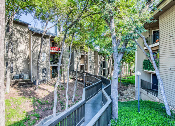 Scenic Bridge Crossing at Hillside Creek Apartments in Austin, TX