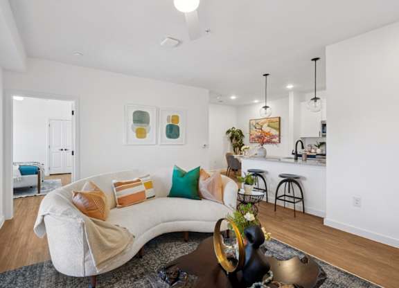 Hillside on Parmer Lane Apartments in Austin Tx Model Unit Living Room