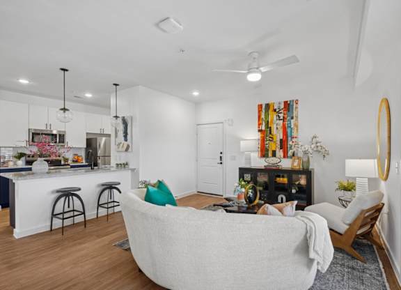 Hillside on Parmer Lane Apartments in Austin Tx Model Unit Living Room