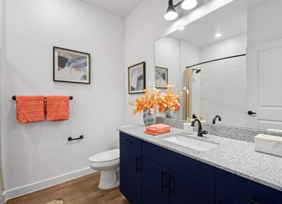 Hillside on Parmer Lane Apartments in Austin Tx Model Unit Bathroom