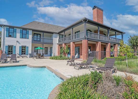 Side view of the pool that is behind the leasing office at Ultris Island Park in Shreveport, LA