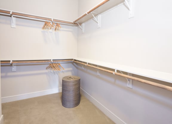 big walk in closet at Knox Heights in Dallas, TX