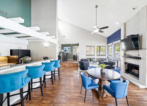 Clubhouse Interior at Polaris Apartment Homes in Irving, Texas, TX