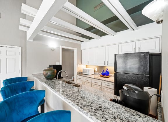 Clubhouse Kitchen at Polaris Apartment Homes in Irving, Texas, TX