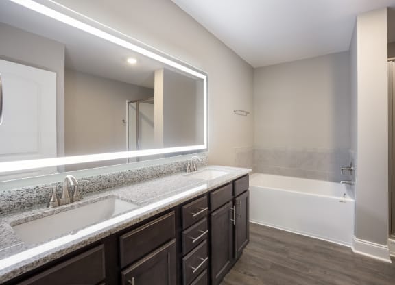 Model 1 Bathroom at Capital Grand Apartments in Tallahassee, FL