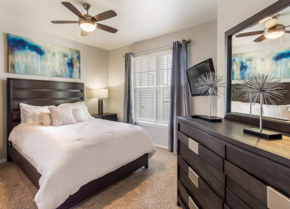 Model Unit Bedroom at Greensview Apartments in Aurora, Colorado, CO