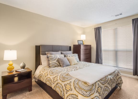 Model Bedroom at Poplar Place Apartment in Carrboro, NC