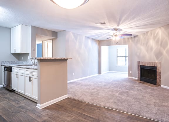 Model Living Room 3 at Woodmere Trace in Duluth, GA
