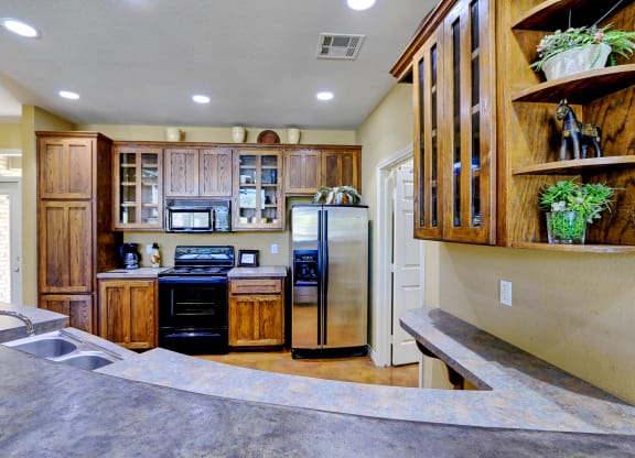 Leasing Office Kitchen 2 at On The Green in Austin, TX