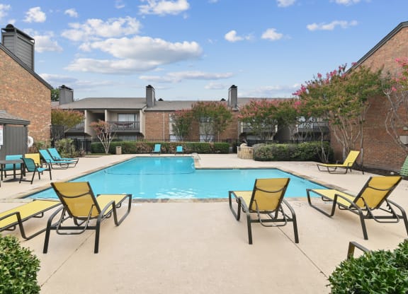 Pool Area at Davenport Apartments in Dallas, TX