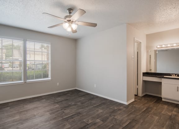 Bedroom at Preston Villas Apartment Homes, Dallas, Texas, TX