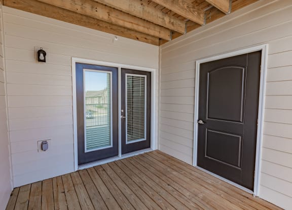 Unit Patio at Parkside Grand Apartments in Pensacola, FL