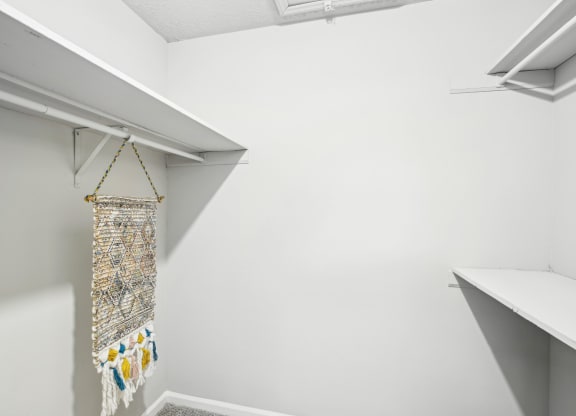 Spacious walk-in closet at Pine Village North in Smyrna, GA