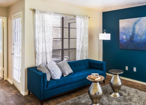 Model Living Room at The Summit Apartments in Mesquite, Texas, TX