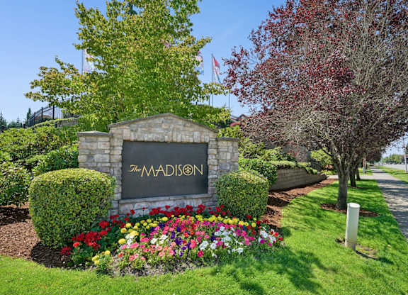 Property sign at The Madison in Olympia, WA