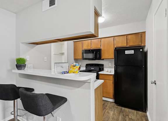 Model unit kitchen at The Summit in Mesquite, TX