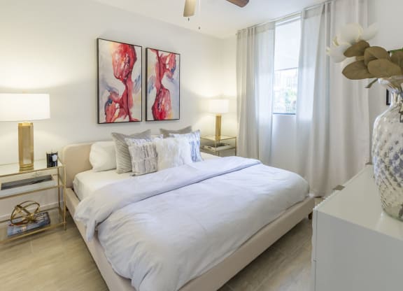 Spacious Bedroom With Comfortable Bed at Twenty2 West, West Miami, FL, 33155