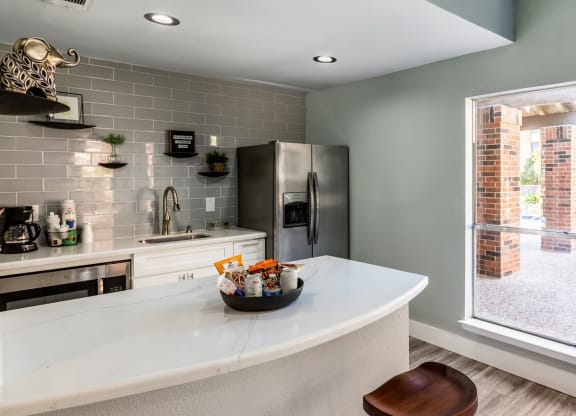 Clubhouse Kitchen at Walnut Creek Crossing Apartments in Austin, Texas, TX
