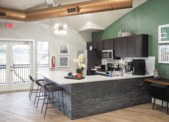 Clubhouse Kitchen at Westdale Hills Apartments in Euless, Texas, TX