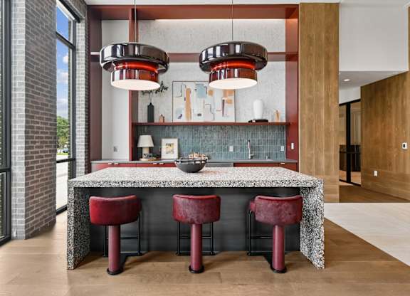 Westdale Hills in Hurst TX Leasing Office communal kitchen