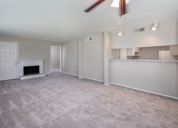 Sawgrass: Living Room with Fireplace, at Westdale Hills, Texas, 76040