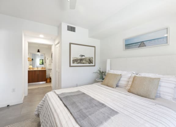 Alternate View of Second Bedroom and bathroom in B1 Floor Plan at Westgate on University in Lauderhill, FL
