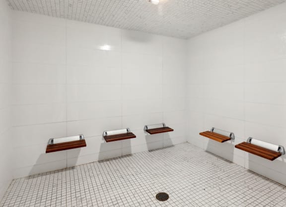 Sauna with individual benches at Westgate on University in Lauderhill, FL