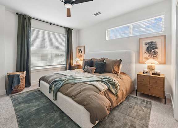 Bedroom of Model Unit at Whispering Pines in Euless, TX