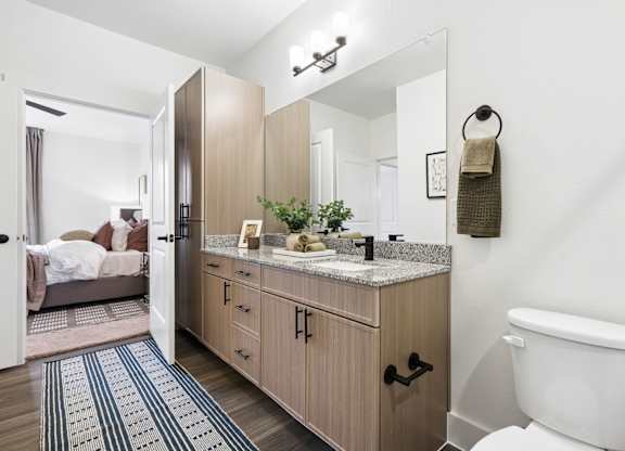 Bathroom Model Unit at Woodgate Place in Waco, TX