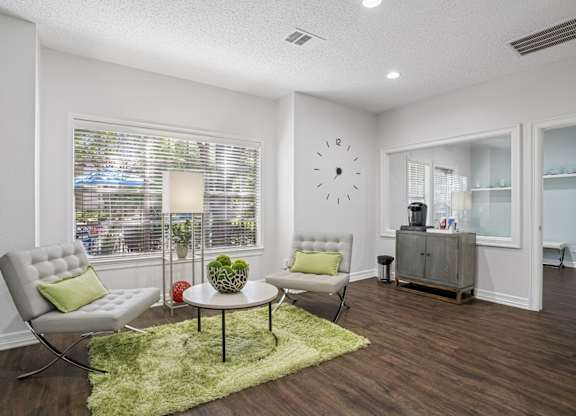 Business Center with a coffee maker and seating at La Costa in Plano, TX