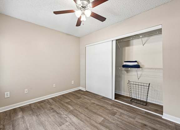 Unit A bedroom at Hollows in San Antonio, TX