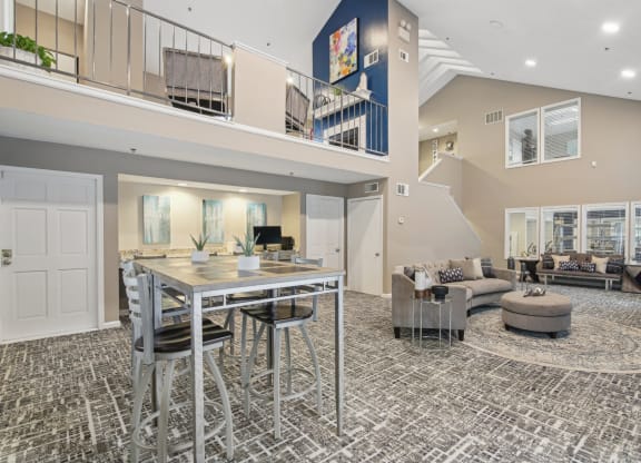 Clubhouse lounge area at Woodmere Trace at Duluth, GA