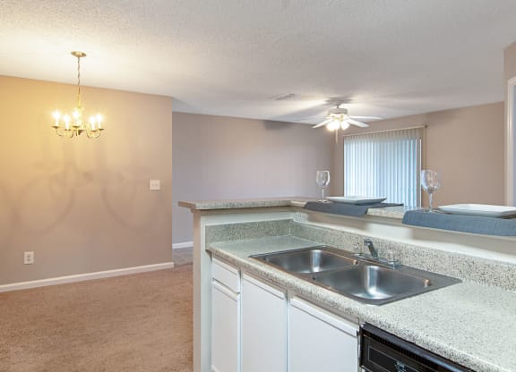 Model Kitchenat Woodmere Trace Apartments in Duluth, Georgia, GA 30096