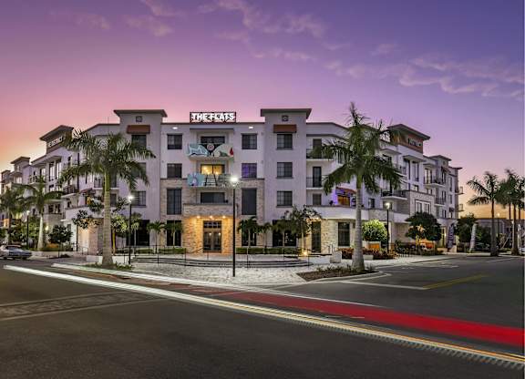 View on Apartment Building at Dusk