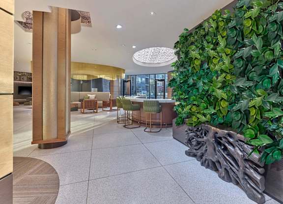 Lobby and Live Plant Wall