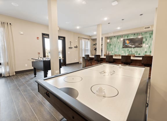 A modern kitchen with a large island in the middle.