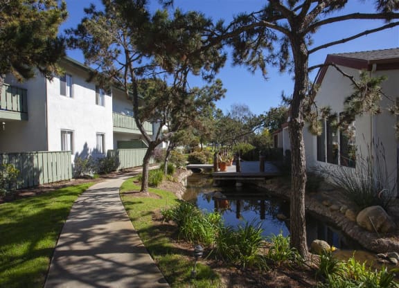 Courtyard Garden, at Pacific Oaks Apartments, Towbes, Goleta, 93117