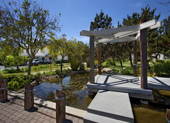 Courtyard Patio With Ample Sitting, at Pacific Oaks Apartments, Towbes, Goleta, CA