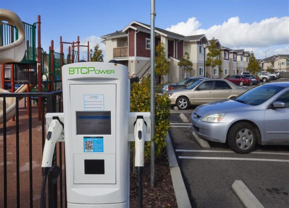Car charging station, at Siena Apartments, Santa Maria, 93458